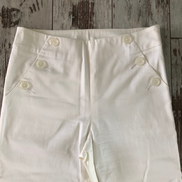 catherine stewart Pants - Catherine Stewart wide leg crop w/ front buttons